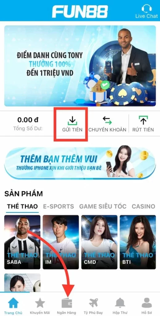 Nạp Tiền Vào Nhà Cái Fun88 Sử Dụng QR Pay