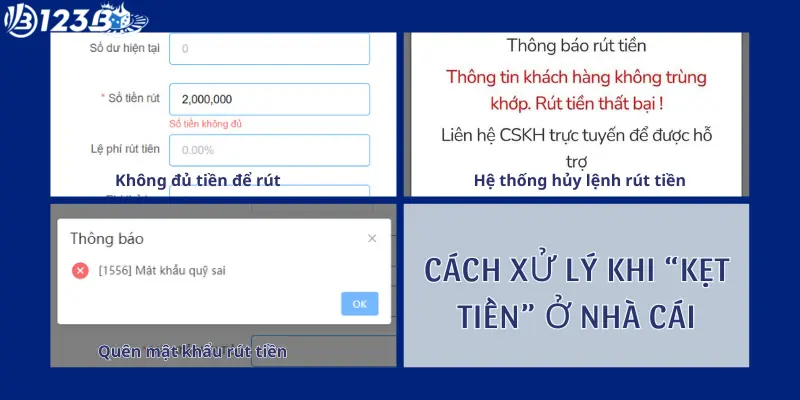 Cách xử lý khi “kẹt tiền”  ở nhà cái