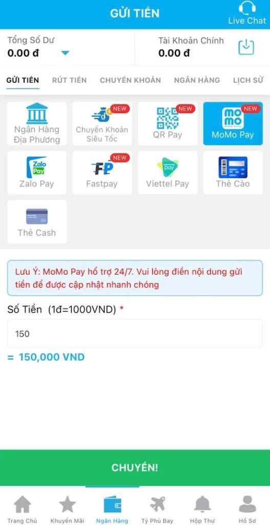 Cổng Momo Pay