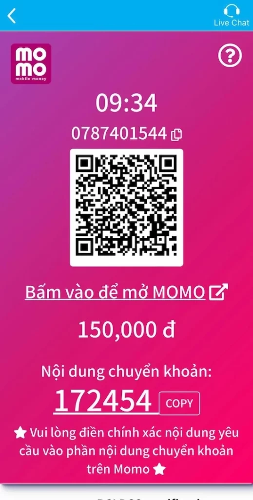 Cổng Momo Pay