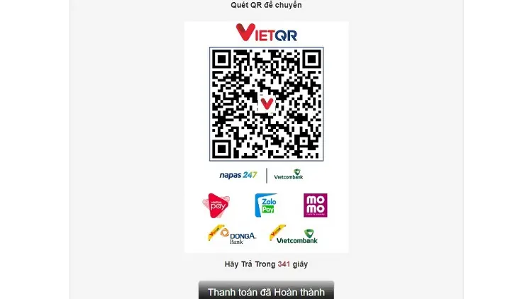 Bước 2 nạp tiền FB88 bằng mã QR Pay